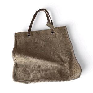NWT J.Crew Natural Jute Market Tote Bag - Style 59076